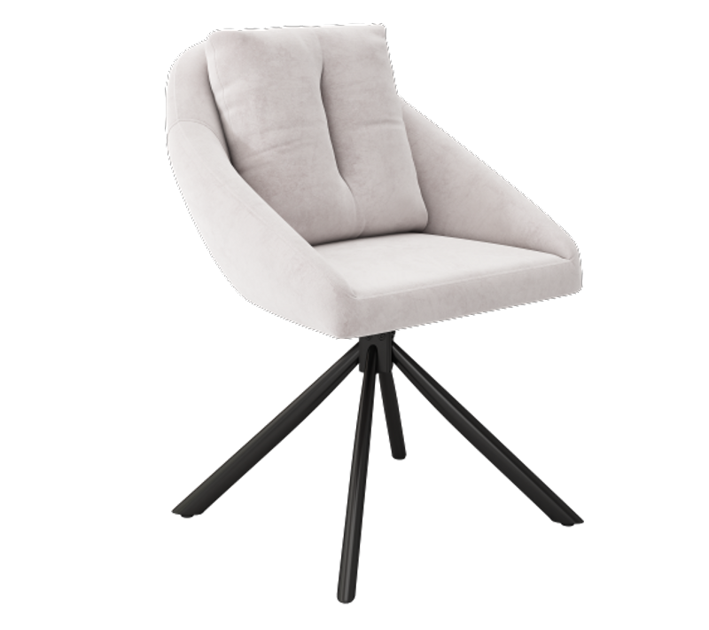 Chaise En Velours Beige Moderne, Élégant Fauteuil Pivotant Gris - Lot De 4 Chaises