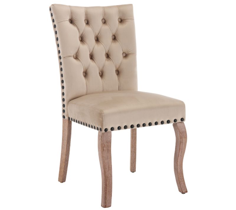 Chaise De Salle à Manger (4 Pièces), Camel Clair, Chaise Rembourrée Avec Poignée