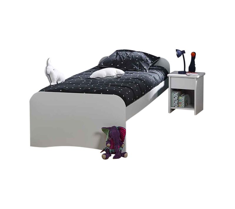 Lit Thaïs   Blanc 90x190 Cm