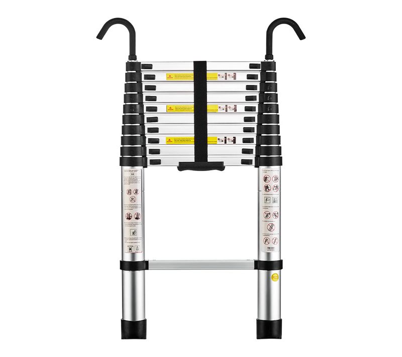 échelle Télescopique 3,2m En Aluminium Bricolage Pliable, Charge Maximale 150kg