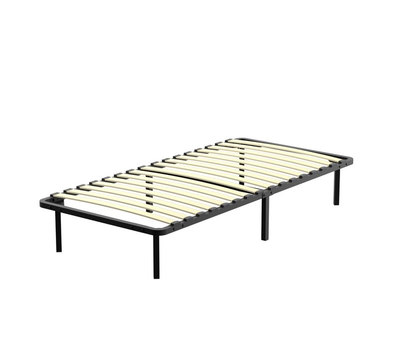 Sommier à Lattes 90x190 cm Sur Pieds - 6 Pieds Inclus