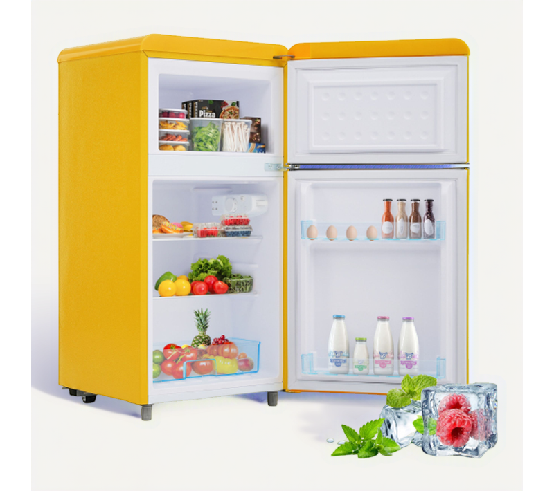 Réfrigérateur Rétro à Double Porte Supérieur Et Inférieur, 72 Litres