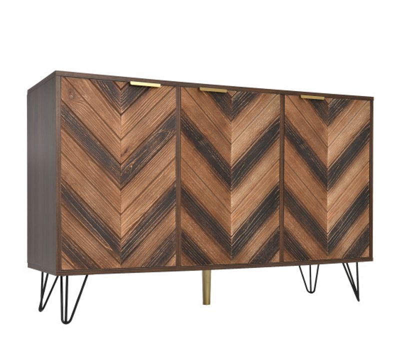 Buffet avec Trois Portes, Détails Stylés et Grand Espace de Rangement