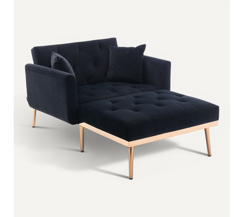Fauteuil Moderne Relax Inclinable 3 Positions Avec Revêtement Amovible, Noir