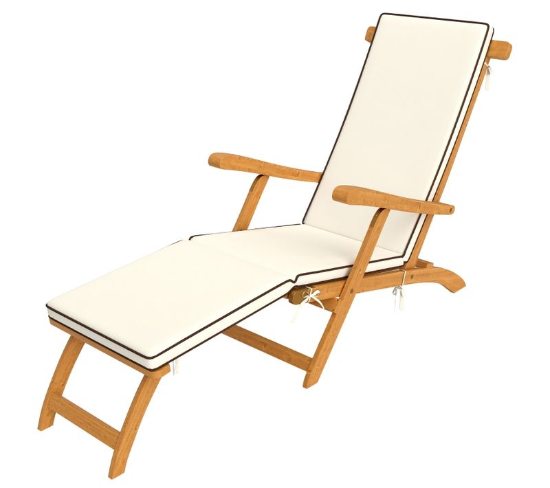Bain de soleil En Bois 2-3 Places Avec Table Pliante Intégrée, Acacia