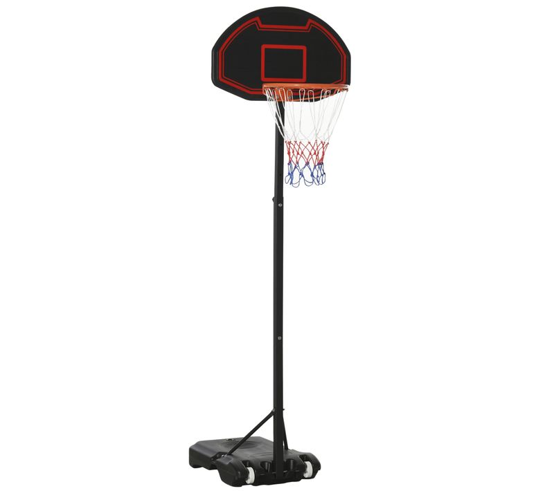 Panier De Basketball Sur Pied Réglable 195-250 Cm Avec Roues Pour Enfants 8-14 Ans