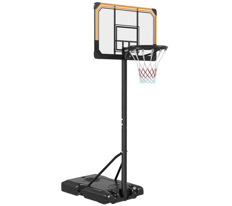 Panier De Basketball Extérieur Réglable 182-213 Cm Avec Base Mobile Et Roulettes Noires
