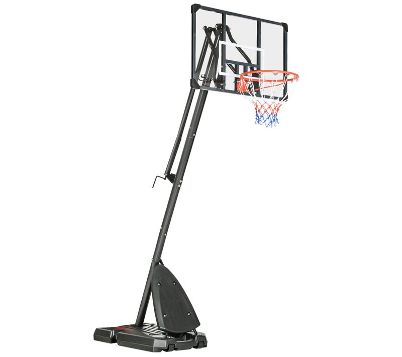 Panier De Basketball Réglable 293-350 Cm Avec Panneau Mobile En Acier Pour Jardin Et Terrain Sportif