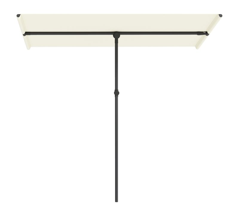 Parasol Inclinable Et Rotatif 180° 150x205 Cm En Aluminium Beige Pour Balcon