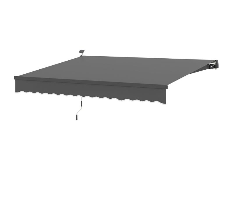 Store Banne Manuel 400 Cm Avec LED Solaire Et Protection Uv50+ Pour Balcon