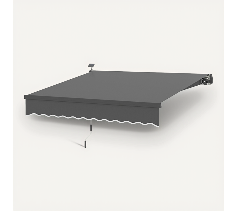 Store Banne Manuel 300 Cm Avec LED Solaire Et Protection Uv50+ Pour Balcon