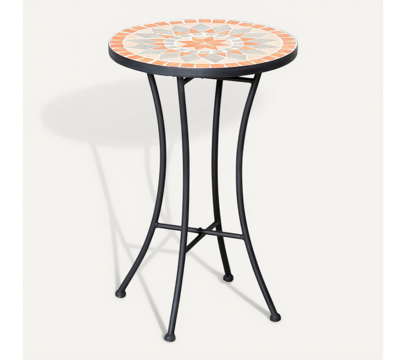 Table De Jardin Ronde En Métal Ø35,5 Cm Pour Jardin Et Terrasse