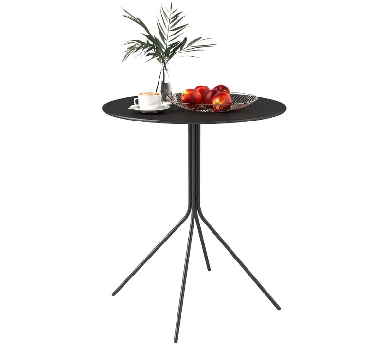 Table De Jardin Pliante Ronde Ø60 Cm En Acier Pour Terrasse Et Balcon