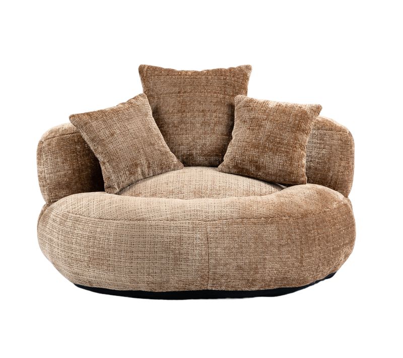 Fauteuil Poire Lazy Sofa Chenille Pour Adultes Et Enfants, Café
