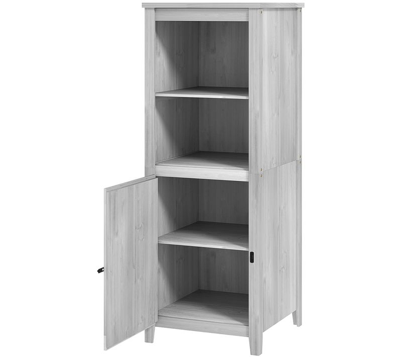 Abri De Jardin Bois Compact 60x60x160 Cm Avec Étagères Réglables Et Serrure