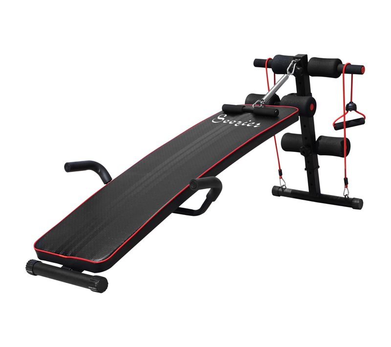 Banc Abdominal Réglable Avec Bandes De Résistance Pour Entraînement Complet
