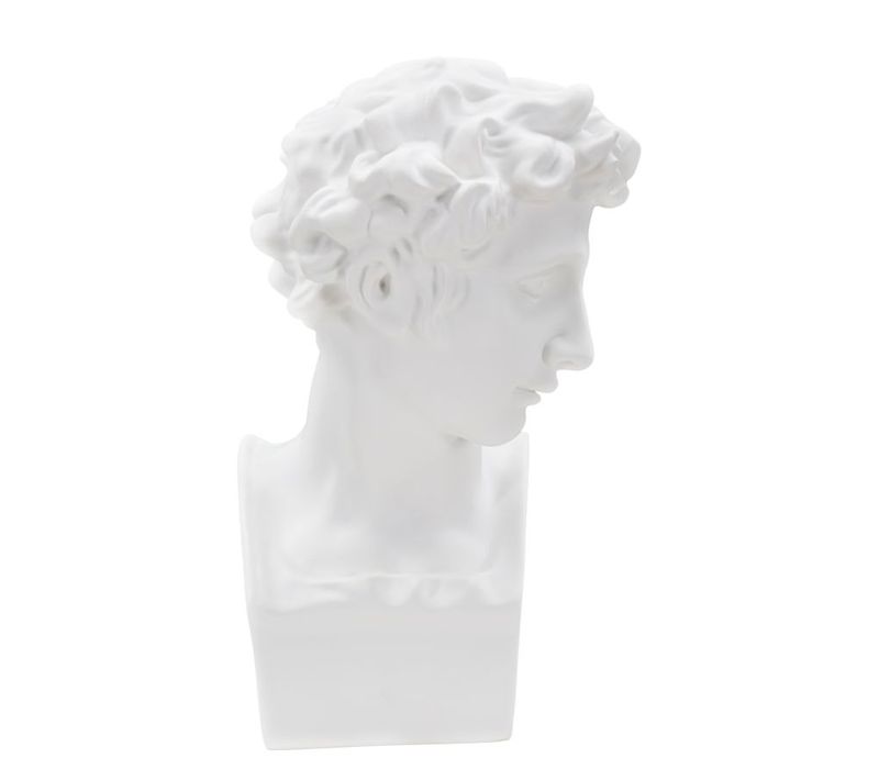 Sculpture Décorative Buste Jeune Homme Romain 30 Cm