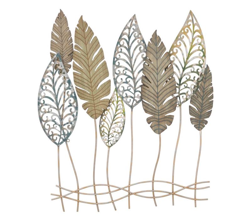 Décoration Murale Feuilles 75x87x2,5 Cm
