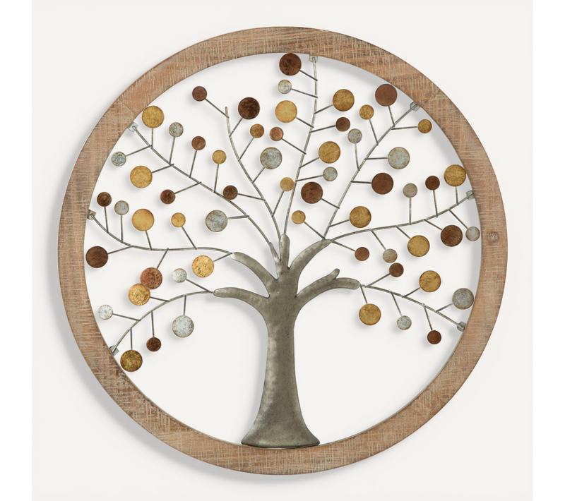 Panneau Décoration Mural "arbre De Vie" D. 61x1,8 Cm