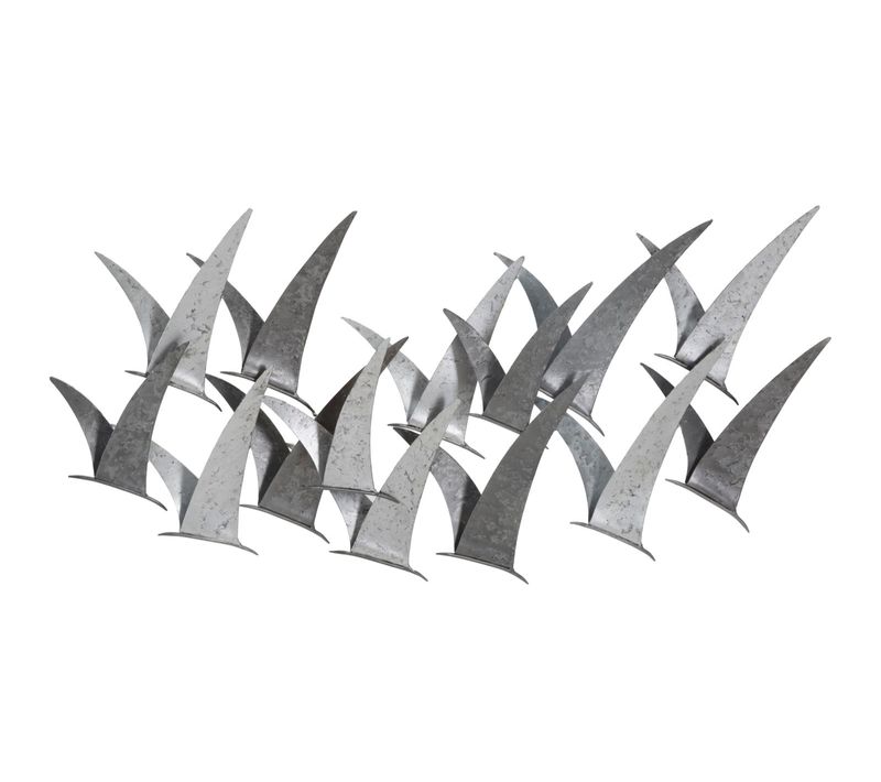 Panneau Mural En Fer 3d Mouettes 93x47,6 Cm Pour Salon Et Bureau
