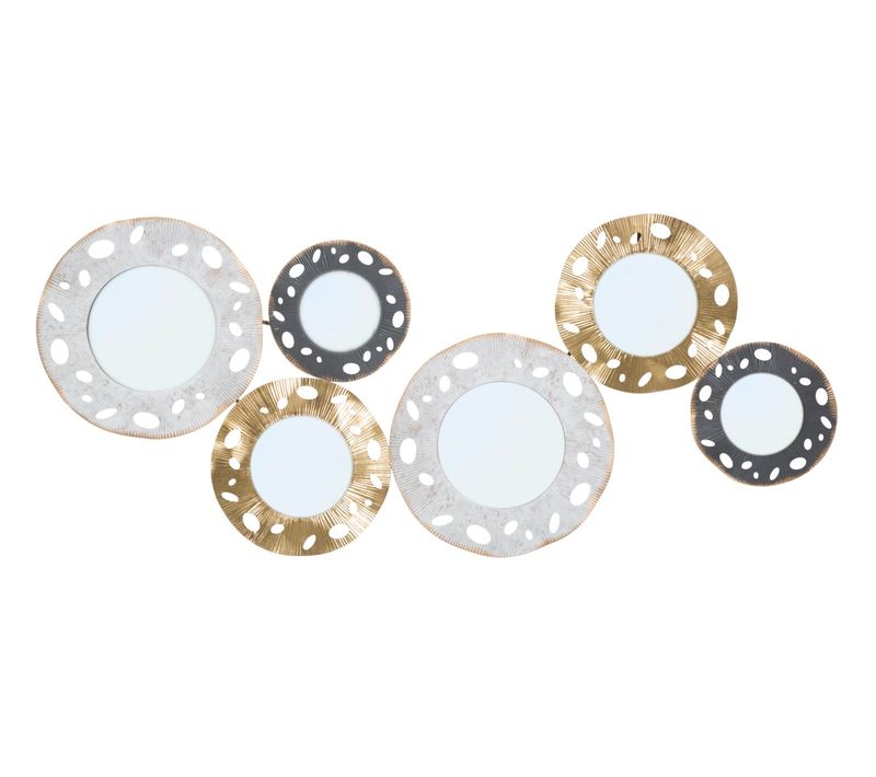 Panneau Mural Métal Abstrait 104x45,5 Cm Pour Salon Et Bureau