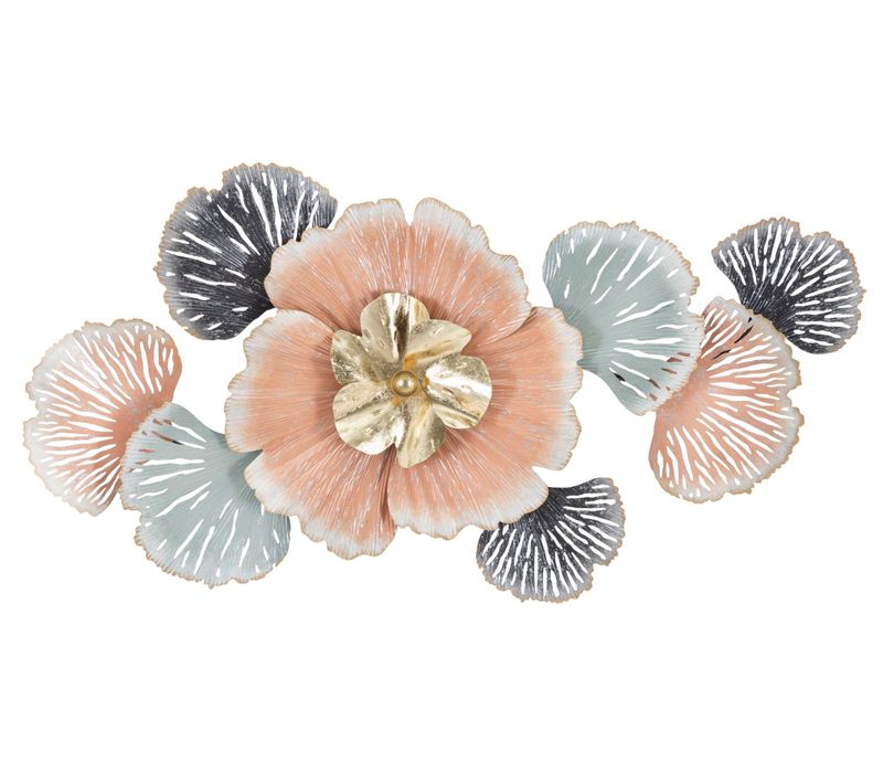 Panneau Mural 3d Fleurs Et Feuilles – Décoration Salon/chambre 93x7,5x53 Cm