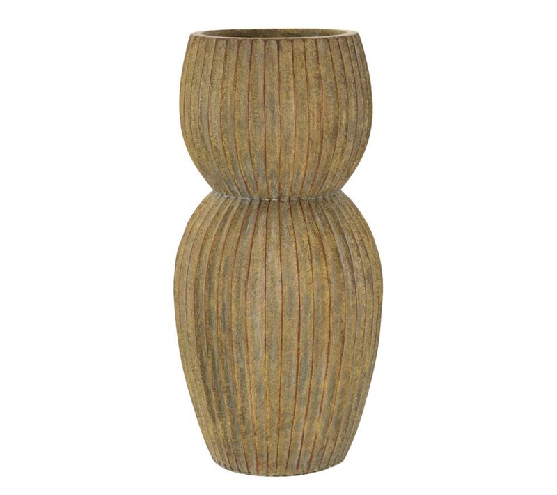 Vase Décoratif Ø25x52,5 Cm En Mgo Vert Dirty Style Bohème Naturel