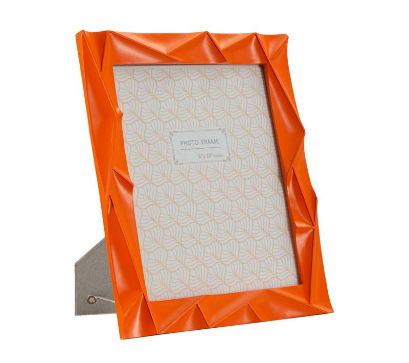 Cadre Photo Rectangulaire Moderne En Résine Orange 25,8x2x31 Cm