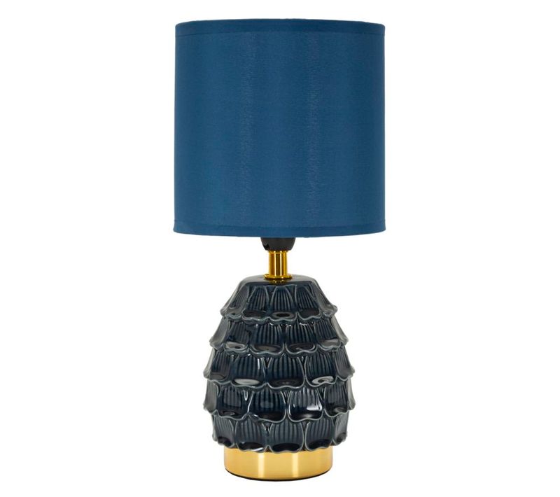 Lampe De Chevet Moderne Bleu D.15x30,5 Cm Design Pin Original