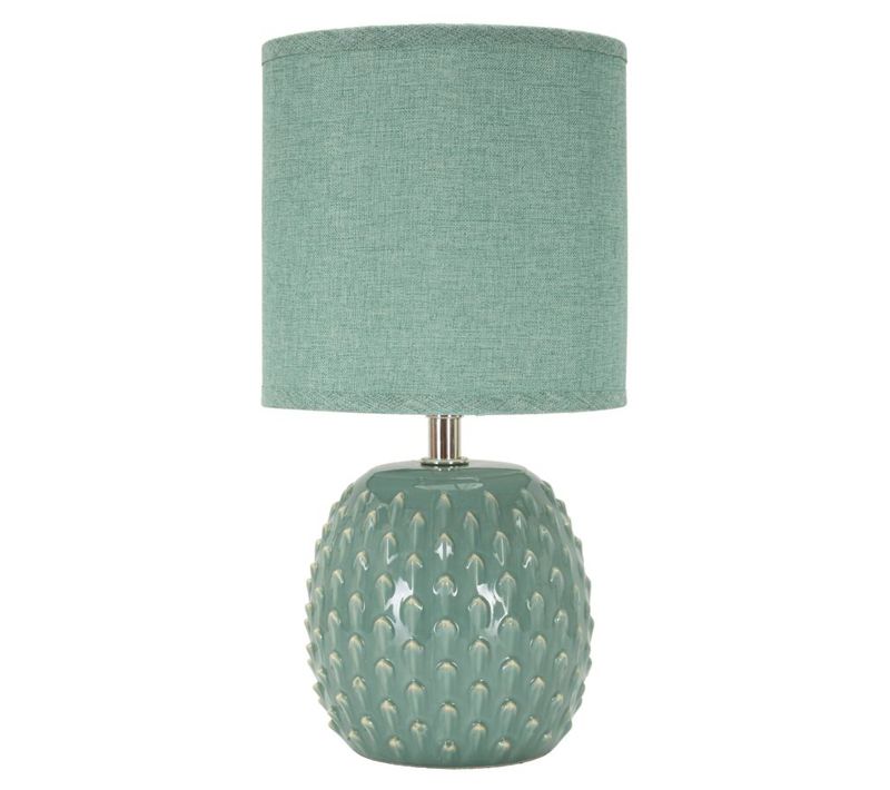 Lampe De Chevet Moderne Ø14x27 Cm Socle Jaune à Relief Élégant