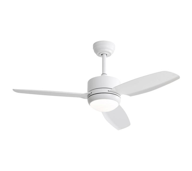 Ventilateur Plafond 46" Moderne, Lumière, 3 Pales Abs, Moteur Dc 6 Vitesses, Silencieux.