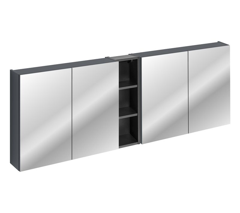 Ensemble Meuble De Salle De Bain 180 Cm Avec Deux Armoires Miroir Pratiques