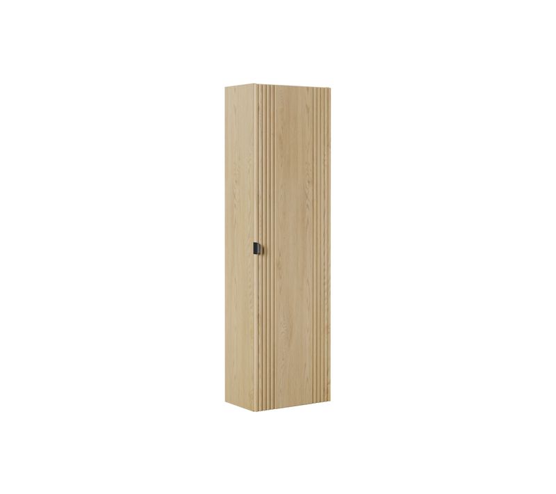 Colonne, Meuble Haut 1 Porte Ovalia Cremona Chêne – Élégance Et Rangement Pratique