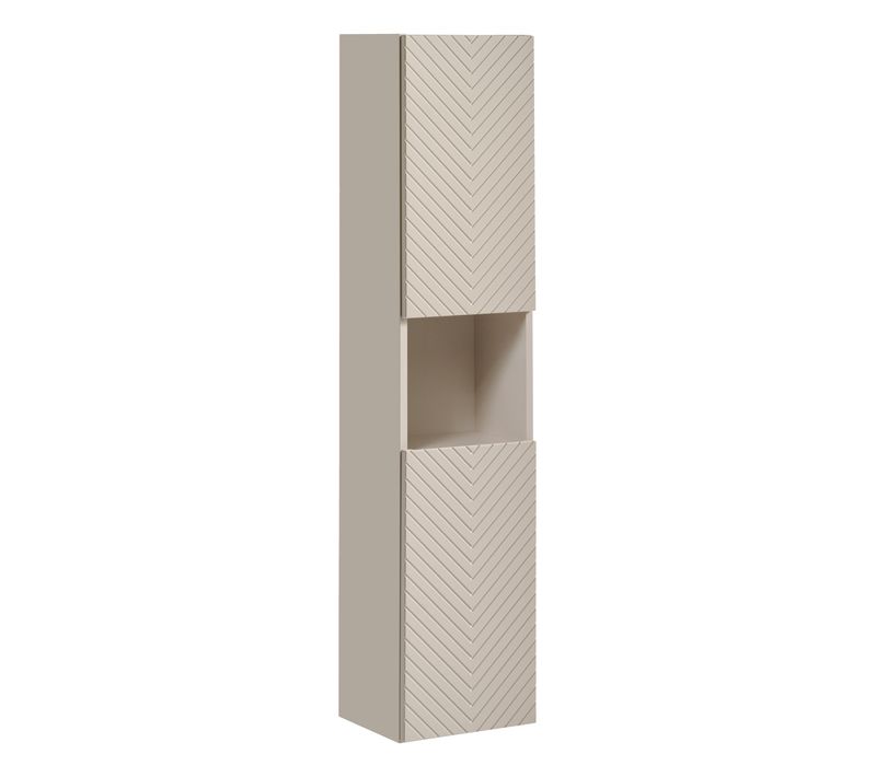 Colonne, Meuble Haut 2 Portes Viva Cashmere – Design Chevron Et Rangement Pratique