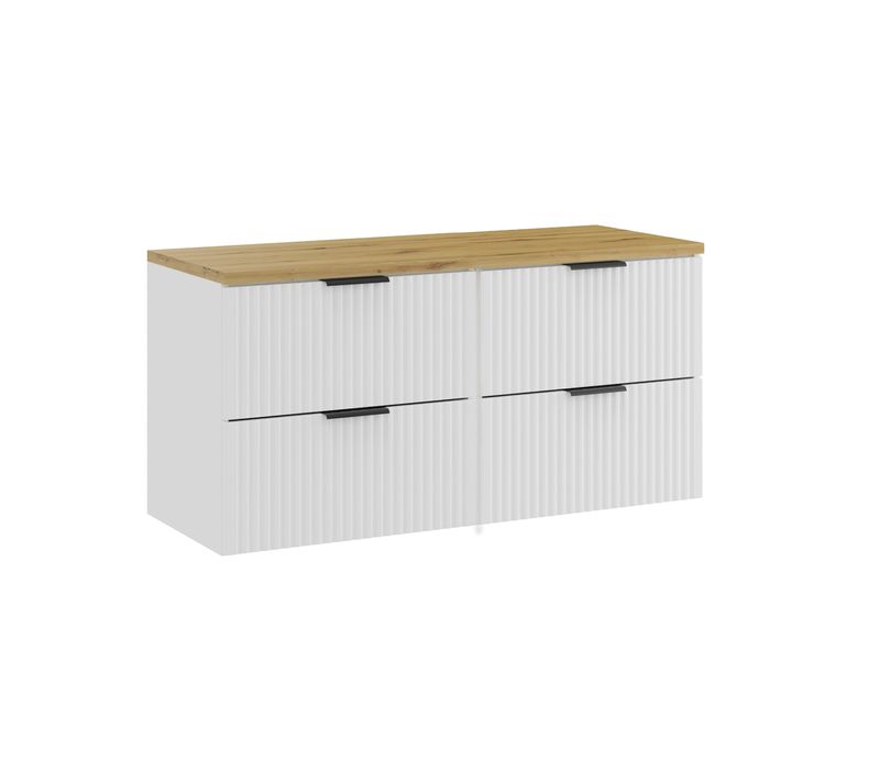 Meuble De Salle De Bain 120 cm Avec Plan De Travail Spacieux Pour Un Rangement Pratique