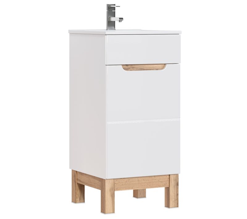 Meuble Sous Lavabo 40 Cm 1 Porte – Design Épuré Et Gain De Place Vertical