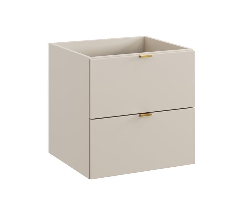Meuble Sous Lavabo 50 cm 2 Tiroirs Dalia Cashmere – Design Minimaliste Et Personnalisable