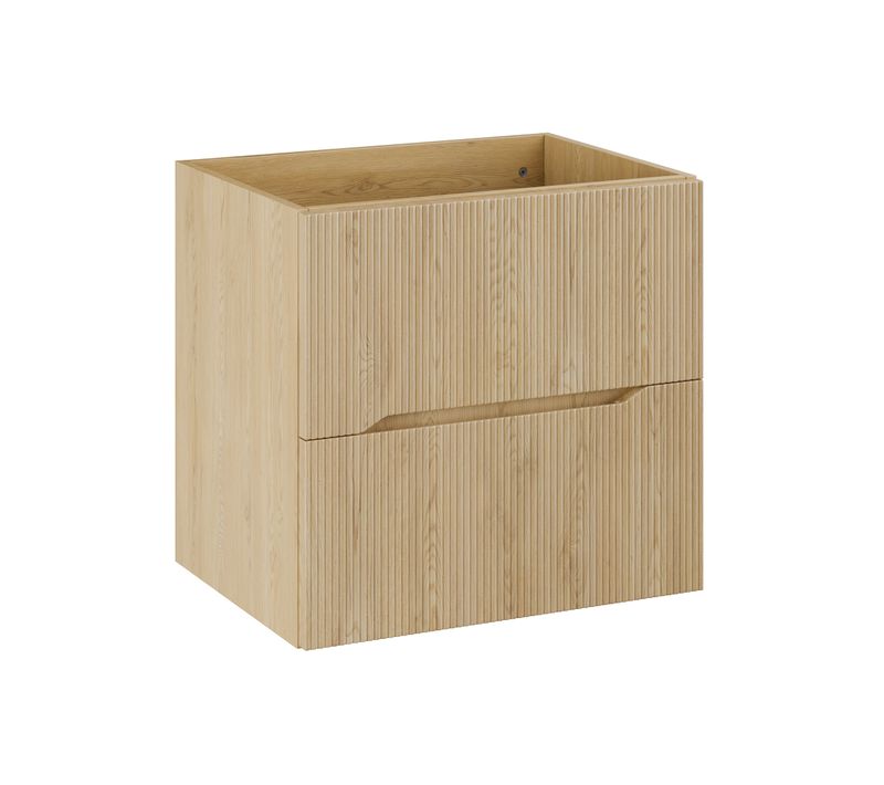 Meuble Sous Lavabo 60 cm 2 Tiroirs Cremona Oak, Design Moderne Et élégant