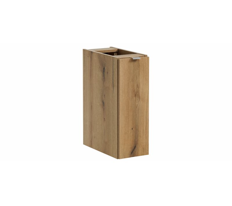 Meuble De Salle De Bain 20 Cm 1 Porte Finition Coast Evoke Oak Et Blanc Mat