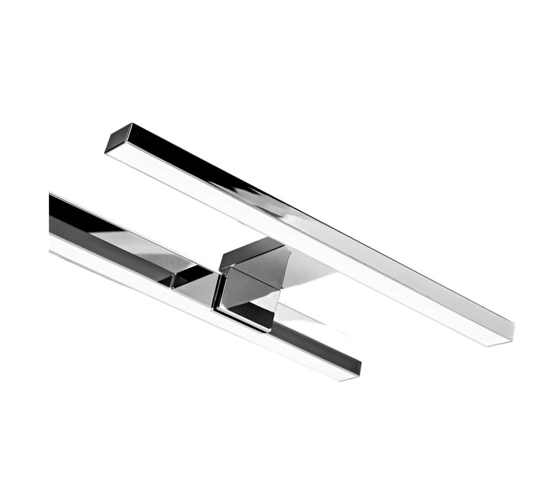Applique LED Miroir Salle De Bain, Finition Chrome Compacte