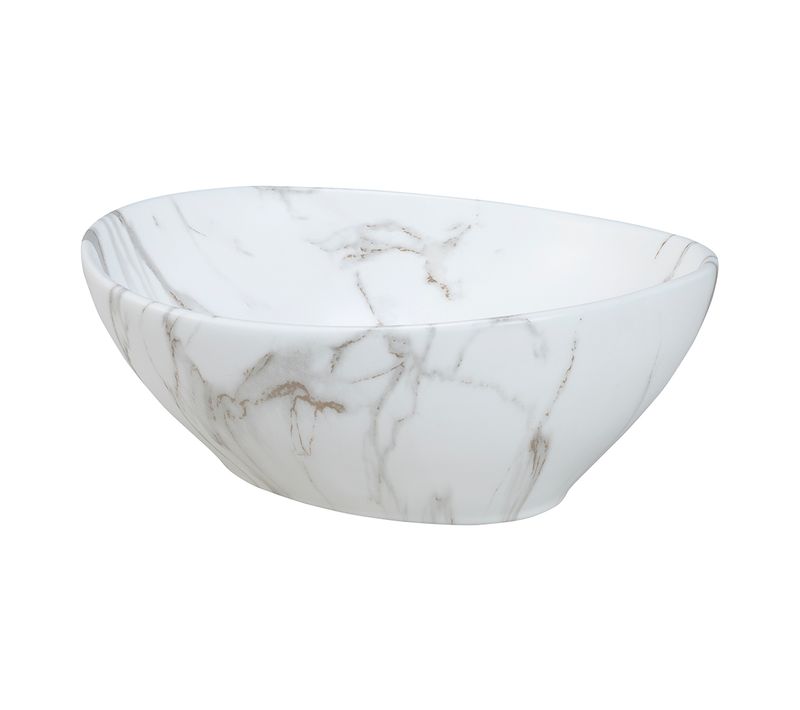 Vasque à Poser Blanche Mat 33x40,5 Cm Pour Salle De Bain Design