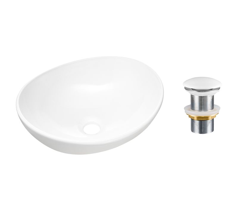 Lavabo 33×40 Cm Avec Bonde Clic-clac Intégrée