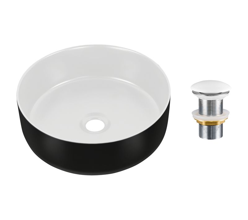 Lavabo Carré 36×36 Cm Avec Bonde Clic-clac Intégrée