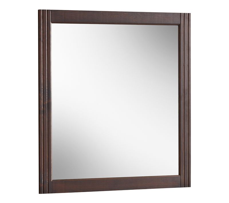Miroir Encadré En Bois Naturel 73x80 Cm Pour Salle De Bain élégante