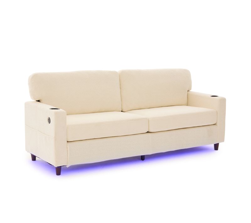 Sofa Modulable Vert Avec Chaiselongue, 2 Places, Cordon Doux Et Accessoires