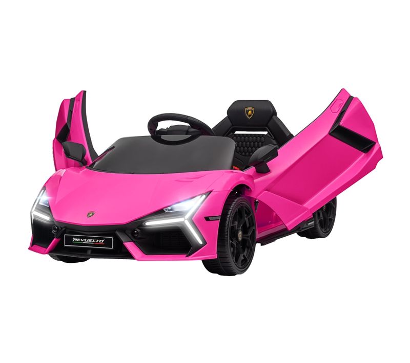 Voiture électrique Enfant 3-5 Ans Avec Télécommande, Portes Hydrauliques Et LED Rose