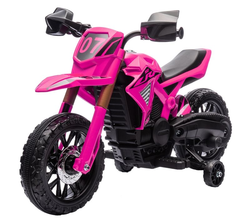 Moto Électrique Enfant 12v Avec Stabilisateurs, Klaxon Et Sons Réalistes