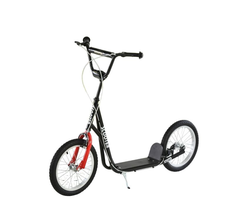 Trotinette Enfant 5+ Ans Avec Freins, Pneus Gonflables Et Cadre Robuste