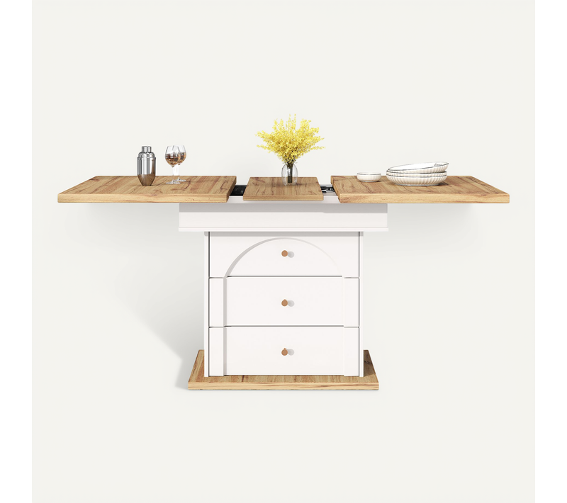 Table Extensible Blance 110–140 Cm Avec Rangement Discret Et Design Minimaliste