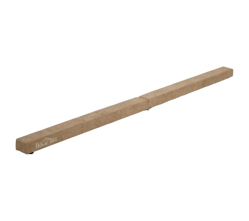 Poutre D'équilibre Pliable En Bois Avec Revêtement Antidérapant, 210 Cm, Brun
